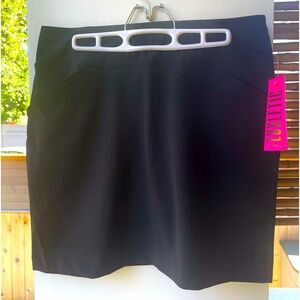LILLY Pulitzer Luxletic Monica Skort, UPF 50+, Sz 10 in Onyx-Black, NWT, Sporty!